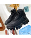 Prada Cloudbust Thunder Sequin Sneakers/Ankle Boots All Black 2021 28