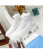 Prada Cloudbust Thunder Sequin Sneakers/Ankle Boots All White 2021 27