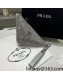 Prada Triangle Crystal Pouch 1NE039 Beige/Silver 2022