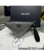 Prada Triangle Leather Pouch 1NE039 Black/Silver 2022