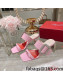 Roger Vivier Soft Leather Medium Heel Slide Sandals 5.5cm Pink 2022 0323100