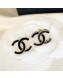 Chanel CC Stud Earrings Black 2022 040204
