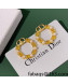 Dior CD Hoop Earrings Gold 2022 040230