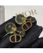 Dior Crystal CD Stud Earrings Green 2022 040260