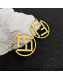 Fendi FF Earrings Gold 2022 040265