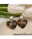 Miu Miu Heart Short Earrings Brown 2022 040283	