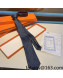 Hermes H Silk Tie Dark Blue/White 2022 031089