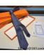 Hermes H Silk Tie Dark Blue/Pink 2022 031091