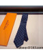 Louis Vuitton Damier Silk Tie 2022 Blue 031094