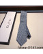 Gucci Embroidered G Silk Tie Blue 2022 031084