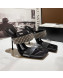 Alexander Wang Silk and Crystal Mules Sandals 10cm Black 2021 03