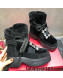 Roger Vivier Suede Wool Platform Ankle Boots Black 2021 120436