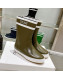 Celine Shiny Leather Rain Boots Khaki Green 2021 120448
