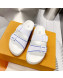 Louis Vuitton Men's LV Trainer Flat Slide Sandals White 2022 030776