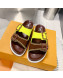 Louis Vuitton Men's LV Trainer Flat Slide Sandals Brown 2022 030778