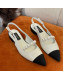 Chanel Lambskin Slingback Ballerinas with Pearls White 2022 032673