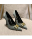Versace Silk High Heel Pumps 11cm Light Grey 2022 032810
