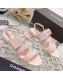 Chanel Quilted Lambskin Flat Sandals with Bow Pink 2022 032802