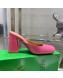 Bottega Veneta Patent Leather High Heel Mules 11cm Pink 2022 032831