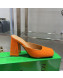 Bottega Veneta Patent Leather High Heel Mules 11cm Orange 2022 032834