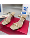 Valentino Rockstud Medium Slide Sandals 6.5cm Gold 2022 032842