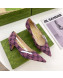 Gucci GG Canvas Pumps 5.5cm with 'GUCCI' Bow Purple 2022