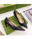 Gucci Leather Pumps 5.5cm with 'GUCCI' Bow Black 2022