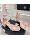 Chanel Meidum Heel Sandals with Bow 6cm Pink 2022 032822