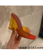 Amina Muaddi TPU Wedge Slide Sandals 10cm Orange 2022 032875