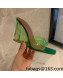 Amina Muaddi TPU Wedge Slide Sandals 10cm Green 2022 032877