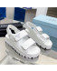 Prada Calf Leather Strap Flat Sandals White 2022 032881