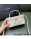 Saint Laurent Mini Vanity Case Bag in Quilted Lambskin 669560 White 2021